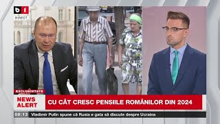 CU CÂT CRESC PENSIILE ROMÂNILOR DIN 2024Știri B1TV20 dec 2023 [upl. by Carola893]