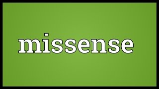 Missense Meaning [upl. by Achilles]