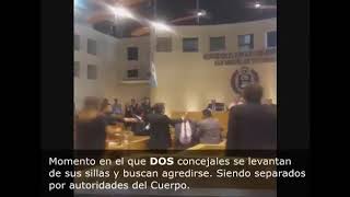 Pelea entre dos concejales luego de un debate en Tucumán [upl. by Attlee]