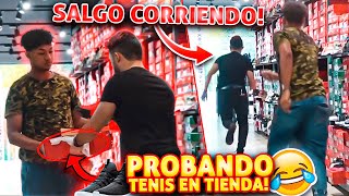 PROBANDO TENIS EN UNA TIENDA Y SALGO CORRIENDO 🤣  Reto o Retazo 5 [upl. by Seaddon]