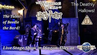 HARRY POTTER Tales of Beedle the Bard Deathly Hallows LIVE Show in Diagon Alley Universal Orlando 🌍 [upl. by Demahom]