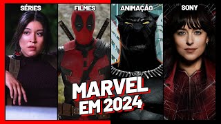 TODOS os LANÇAMENTOS da Marvel em 2024  Filmes  Séries  Animações  marvel [upl. by Vizza]