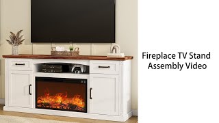 Fireplace TV Stand Assembly Video [upl. by Scheider]