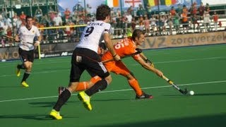 Netherlands vs Germany  Mens Semi Final  EuroHockey Championships Belgium 240813 [upl. by Naerad]