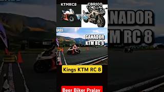 🔥Drag race🔥 KTM RC 8 vs Honda CBR 1000shortsktm viralshortyoutubeshortsshortsvideodragrace [upl. by Swerdna809]