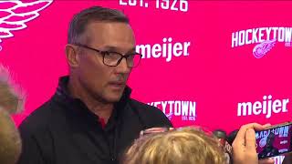 Yzerman jokes people are already quotoverquot seeing him around Detroit [upl. by Dnalevelc]