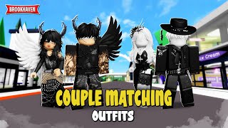 COUPLE MATCHING Outfit ideas TRYHARD EMO In Brookhaven WID  Roblox Part 2 [upl. by Yenruoc]