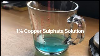 How to create a 1 Copper Sulphate solution [upl. by Dionisio]