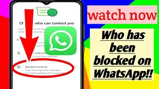 How to see WhatsApp block list WhatsApp solutionnew update 2024 [upl. by Ellenohs]