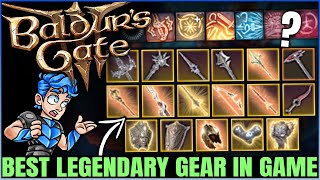 Baldurs Gate 3  ALL 17 Legendary Weapons Armor Ranked amp Showcase  Best MOST POWERFUL Gear Guide [upl. by Rodge]