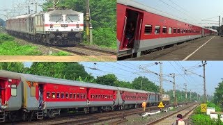 3 in1 Indian railways red LHB superfast trains  PoorvaDurgiana Himgiri Express  ER [upl. by Atnod]