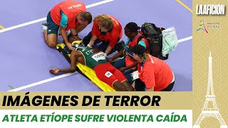 Atleta etíope sufre violenta caída en prueba de los 3 mil metros con obstáculo [upl. by Aivad224]