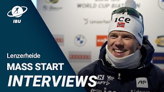 World Cup 2324 Lenzerheide Men Mass Start Interviews [upl. by Lelia]