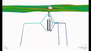 Seakeeping simulation of a wave energy converter WEC device 1 [upl. by Mina]