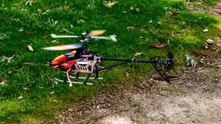 WLToys v913 RC Helicopter flying in high winds How fast can we go Its all about speed [upl. by Byrn510]