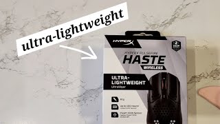 Unboxing HyperX Pulsefire Haste  Wireless Gaming Mouse [upl. by Allmon]