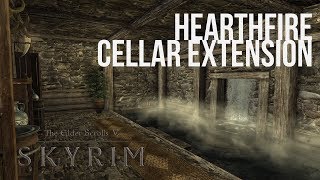 Skyrim PS4 Mods Hearthfire Cellar Extention All 3 Houses [upl. by Negam855]