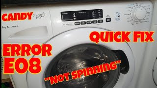 E08 error candy washing machine  candy washing machine not spinning  quick fix [upl. by Aifas]