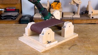 Turn Angle Grinder Into Belt Sander Woodworking Tips and Tricks [upl. by Philipson]