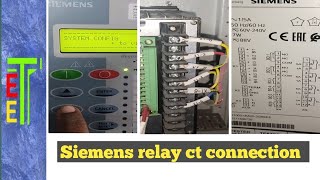 Siemens relay ct connection [upl. by Alfonzo]