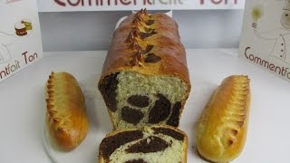 Recette du gâteau quotpain au lait marbré au chocolat noirquot  En collaboration avec quotCuisine Rapidequot [upl. by Nevs256]