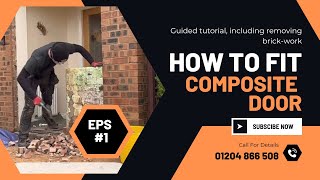 How to install a Composite door Brickout brickout composite [upl. by Nylarac]