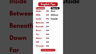 Prepositions with Opposite Words antonyms englishgrammar ielts [upl. by Barty]