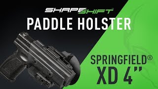 ShapeShift Springfield XD 4quot Paddle Holster  Alien Gear Holsters [upl. by Noeht468]