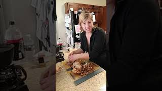 Deboning a Whole Chicken after Cooking in a Quick Cooker Pressure Cooker [upl. by Daffie427]