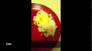 Receta del arroz blanco con verduras [upl. by Lorianna612]