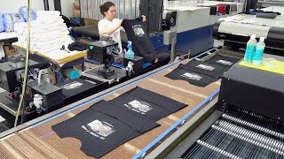 Amazing Graphic TShirt Mass Production Process Onestop Clothing Manufacturing Factory [upl. by Chambers]