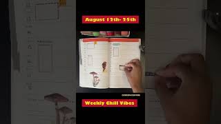 🧡🍄August 12th25th Weekly Spread DOMSSPACEINTIME planwithme weeklyspread weeklyplanning [upl. by Aicinet233]