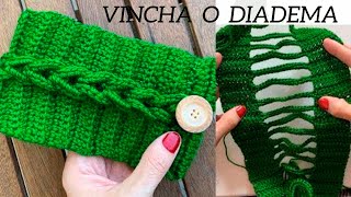 Diadema o Vincha A CROCHET PASO A PASO [upl. by Schwing533]