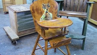 102 Reststoring a 1940s Ash Baby High Chair [upl. by Candis]