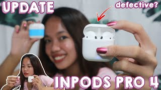 INPODS PRO 4 UPDATE AFTER A WEEK Philippines  Jam Rouello ♡ [upl. by Ailemak965]