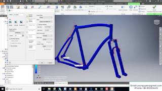 Autodesk NastranInCAD Static Analysis of a Bike Frame [upl. by Aibos]