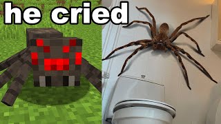 I Got My Little Brother a Minecraft Spider in Real Life [upl. by Annaik710]