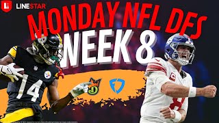 NFL Week 8 MNF  Giants vs Steelers  DFS Picks for DraftKings FanDuel [upl. by Asinet]