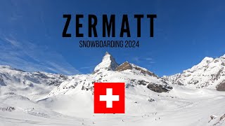 Zermatt Snowboarding 2024  4K [upl. by Odine]