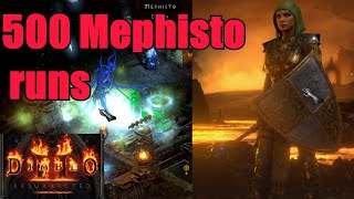 Diablo 2 Resurrected Loot from 500 Mephisto runs [upl. by Wende]