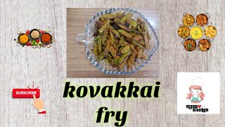 Kovakkai fry recipe in Tamil coccinia fry sidedish recipes [upl. by Ardnak139]