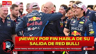 Adrian Newey desvela por qué abandona a Checo Pérez y Max Verstappen [upl. by Traci]