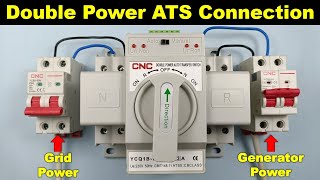 Auto Change Over Switch ATS Proper Connection in Hindi  ats panel wiring ElectricalTechnician [upl. by Imis]