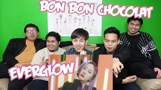 EVERGLOW  BON BON CHOCOLAT MV REACTION FUNNY FANBOYS [upl. by Kcirtemed872]