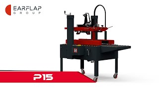 Cerradora de cajas semiautomática P15  Semiautomatic single format case sealer P15  EARFLAP® [upl. by Bald522]