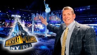 Mr McMahon reveals sneak peek at WrestleMania 29 set [upl. by Gore]