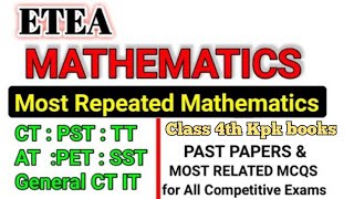 Basic Maths From Class 4th For PST CT DM PET SST and other exames Pattern Questions [upl. by Thielen]