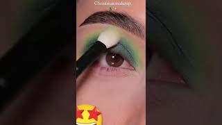 green eye makeup look viral short [upl. by Emoreg]