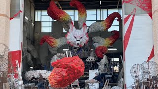 Carnevale di Viareggio 2024  2 anteprima dei lavori [upl. by Lleinnad757]