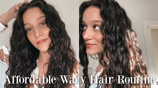 Easy Affordable Wavy Hair Routine For Beginners [upl. by Seedman320]